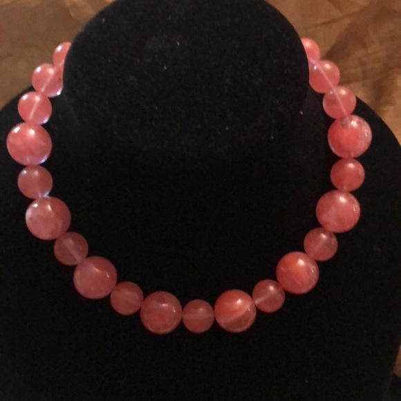 Jewelry - Sterling Cherry Quartz Necklace